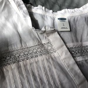 NWT White Old Navy Peasant Top